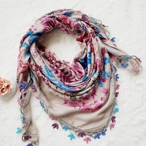 Exotic Handmade Needle Lace Scarf